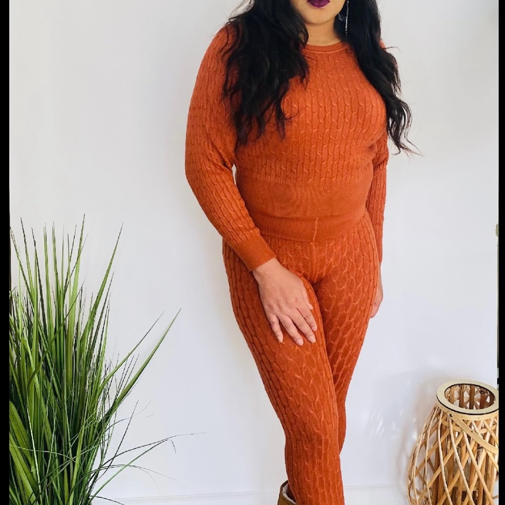 Daisy Rust Knit Set